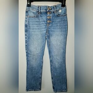 Abercrombie Kids Medium Blue Button-Fly Jeans